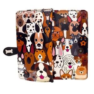Chic Dog Print Wallet - Multicolor